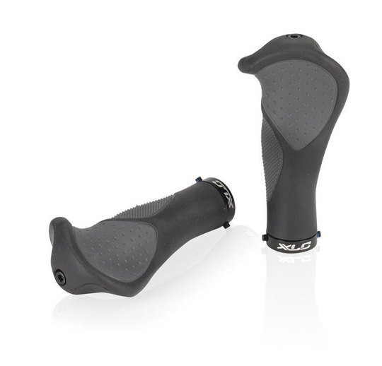 Xlc HANDVAT ERGO 135/92MM CF ZW/GRY STEL GRS22 Zwart/Grijs