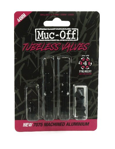 Muc-off Tubeless ventielset /44mm/zwart (8) Zwart